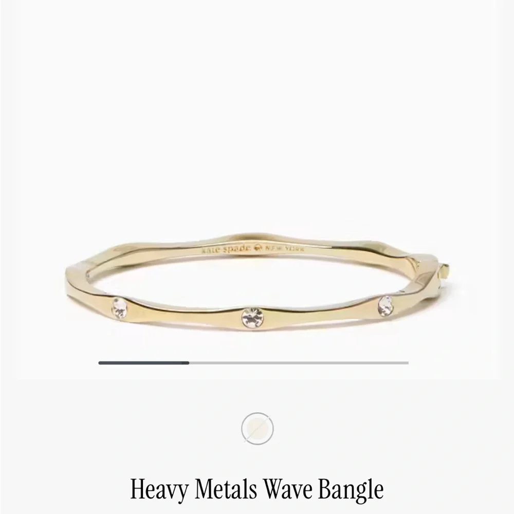 Kate Spade Heavy Metals Wave Bangle Bracelet - Picture 9 of 10